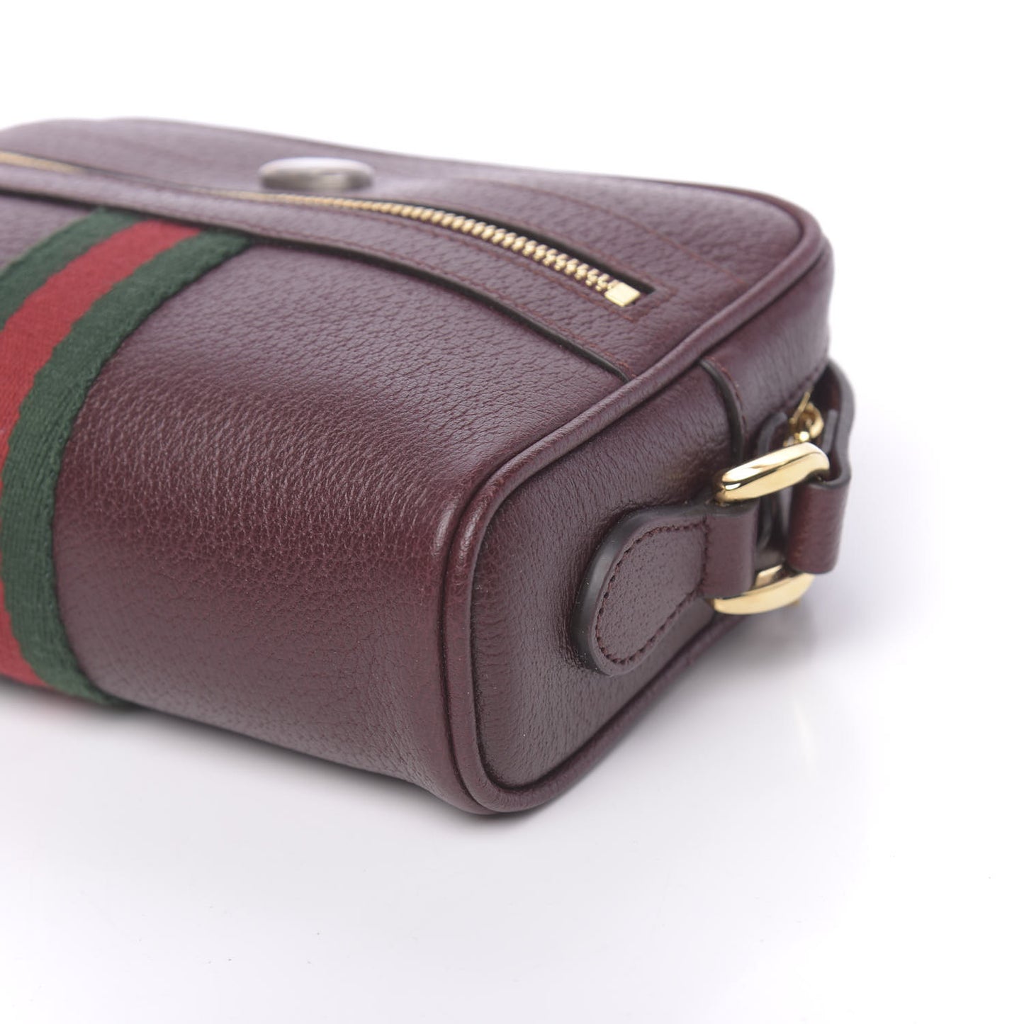 Calfskin Web Mini Ophidia Shoulder Bag Vintage Bordeaux