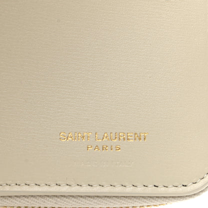 Saint Laurent Calfskin Compact Zip Around Wallet Crema Soft 6 of 7