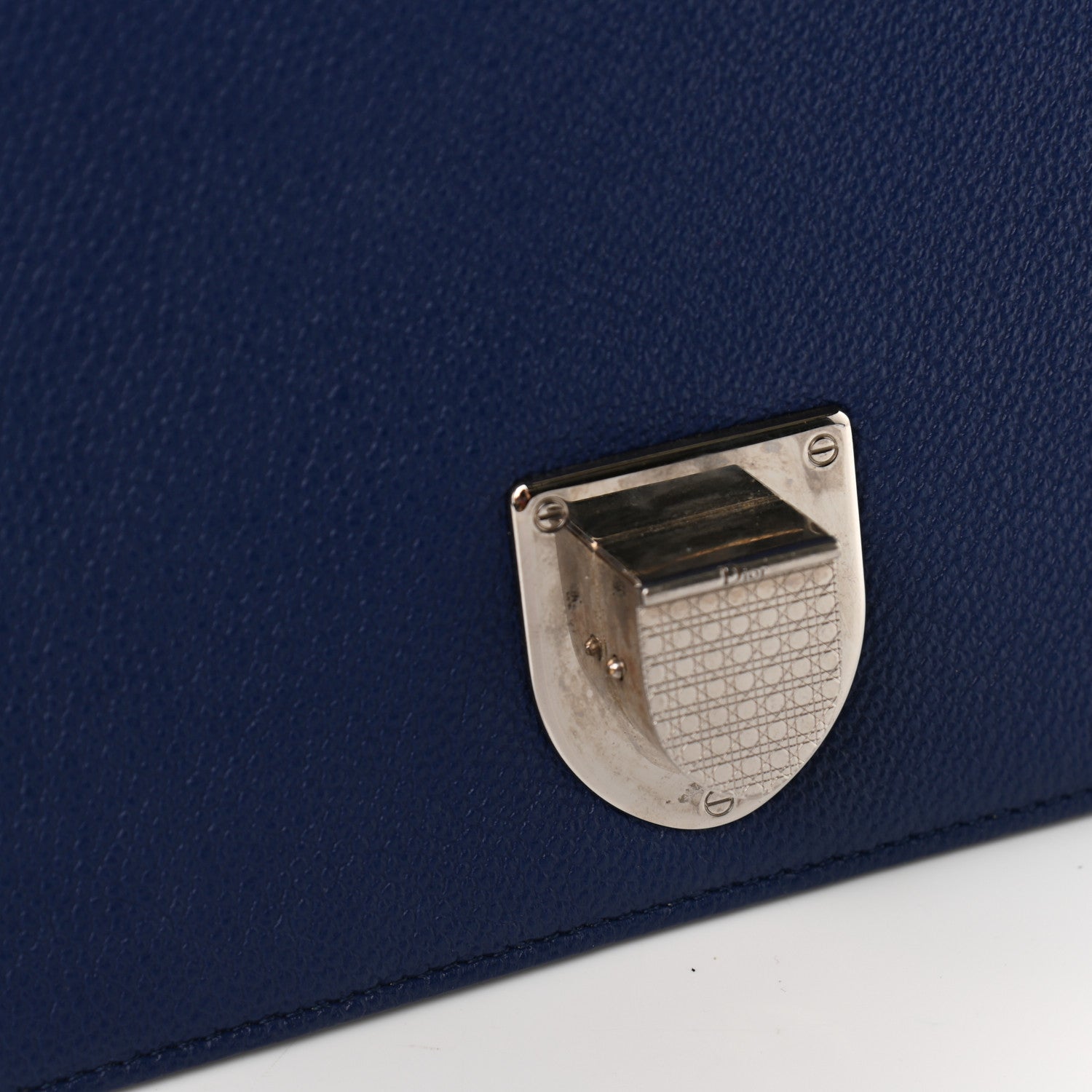 Christian Dior Grained Calfskin Medium Diorama Flap Bag Blue 9 of 13