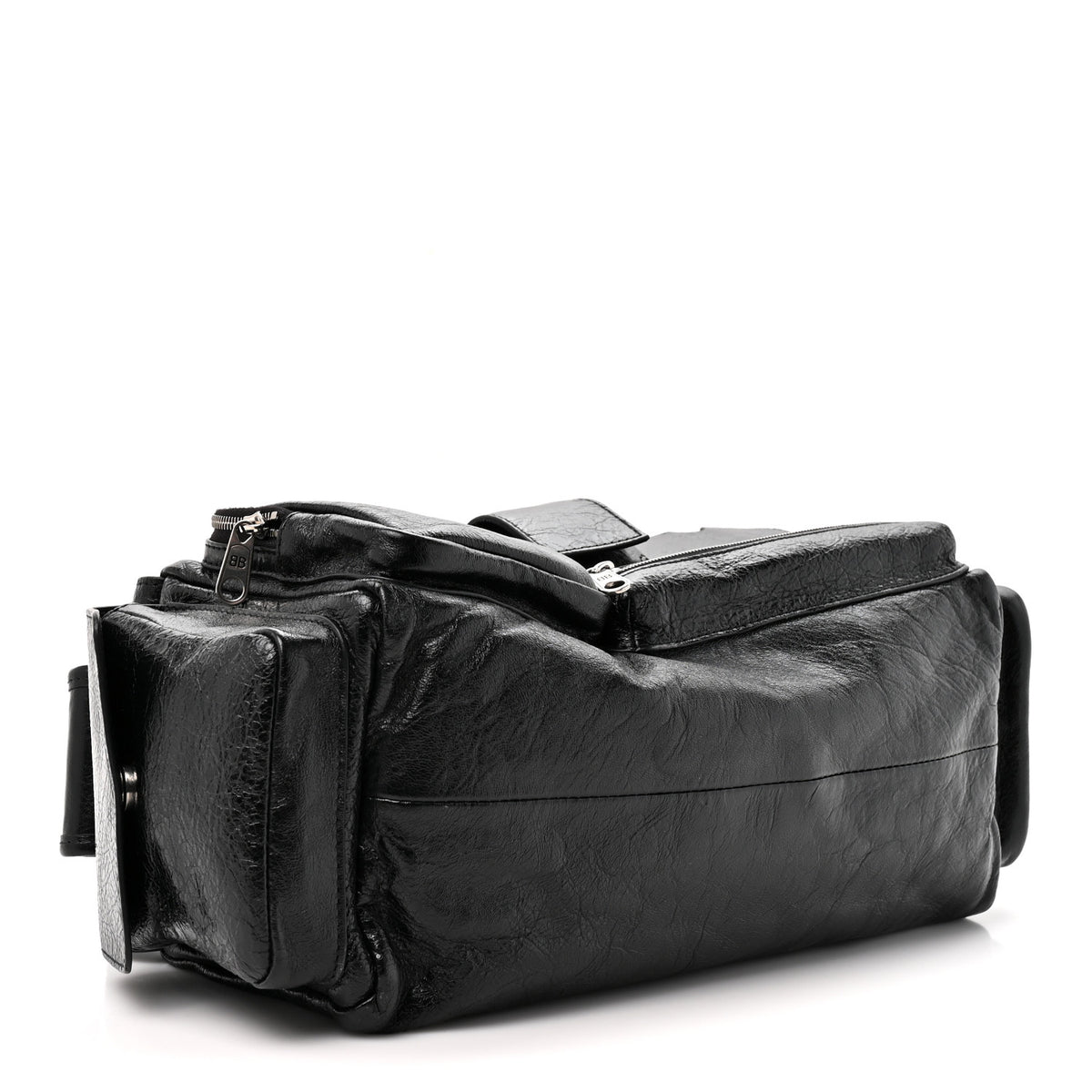 Balenciaga Agneau Arena Men's Superbusy Small Sling Zip Shoulder Bag Black 4 of 10