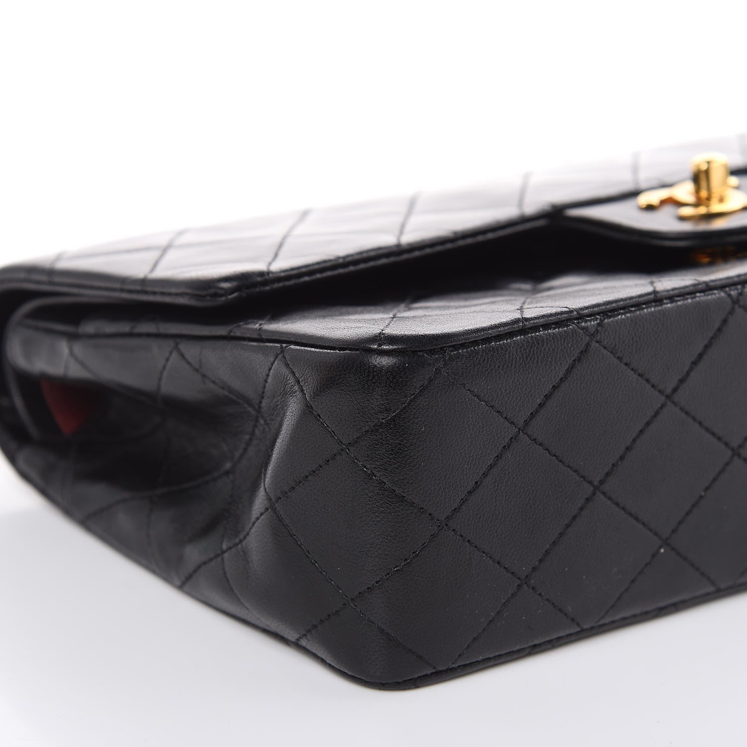 Chanel Lambskin Quilted Medium Double Flap Black 8 of 16