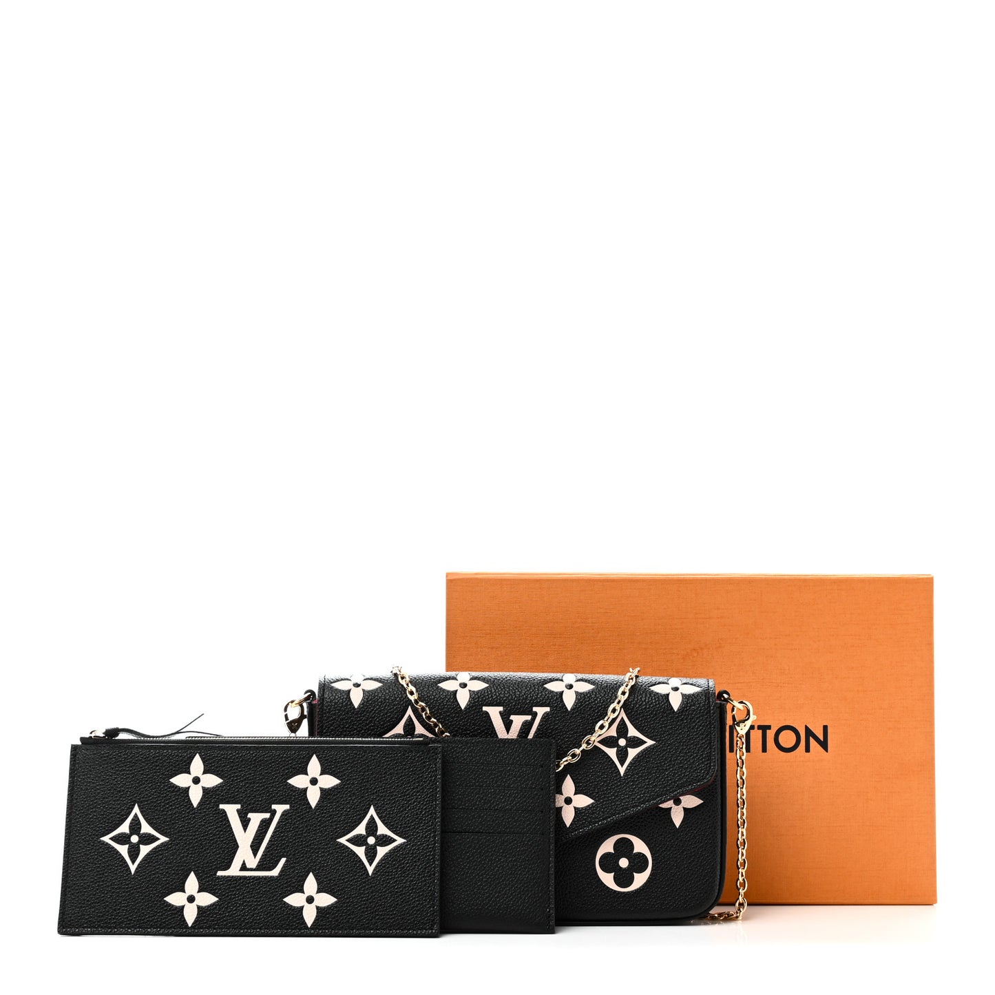 Empreinte Monogram Giant Felicie Pochette Black Beige