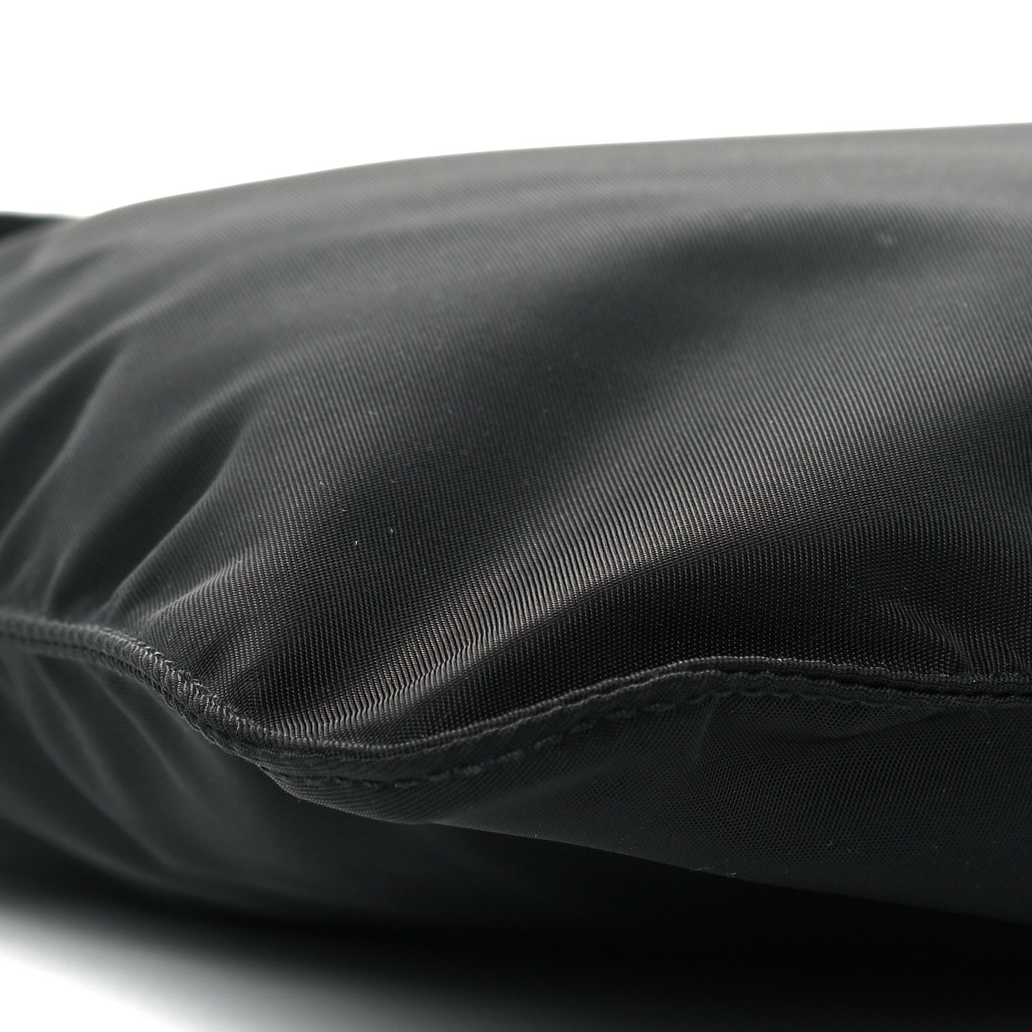 Tessuto Nylon Saffiano Flat Messenger Bag Black