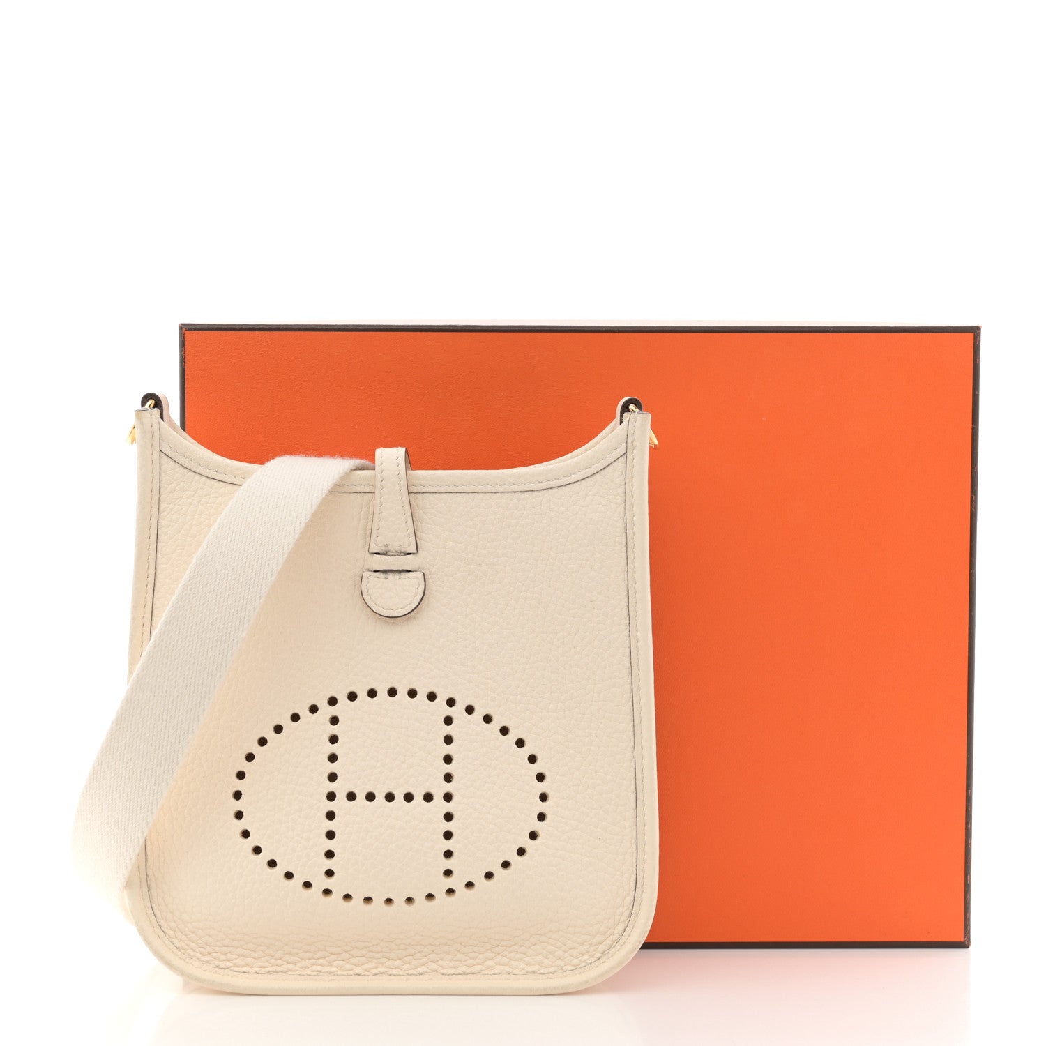 Hermes Taurillon Clemence Evelyne TPM Nata Craie 12 of 12