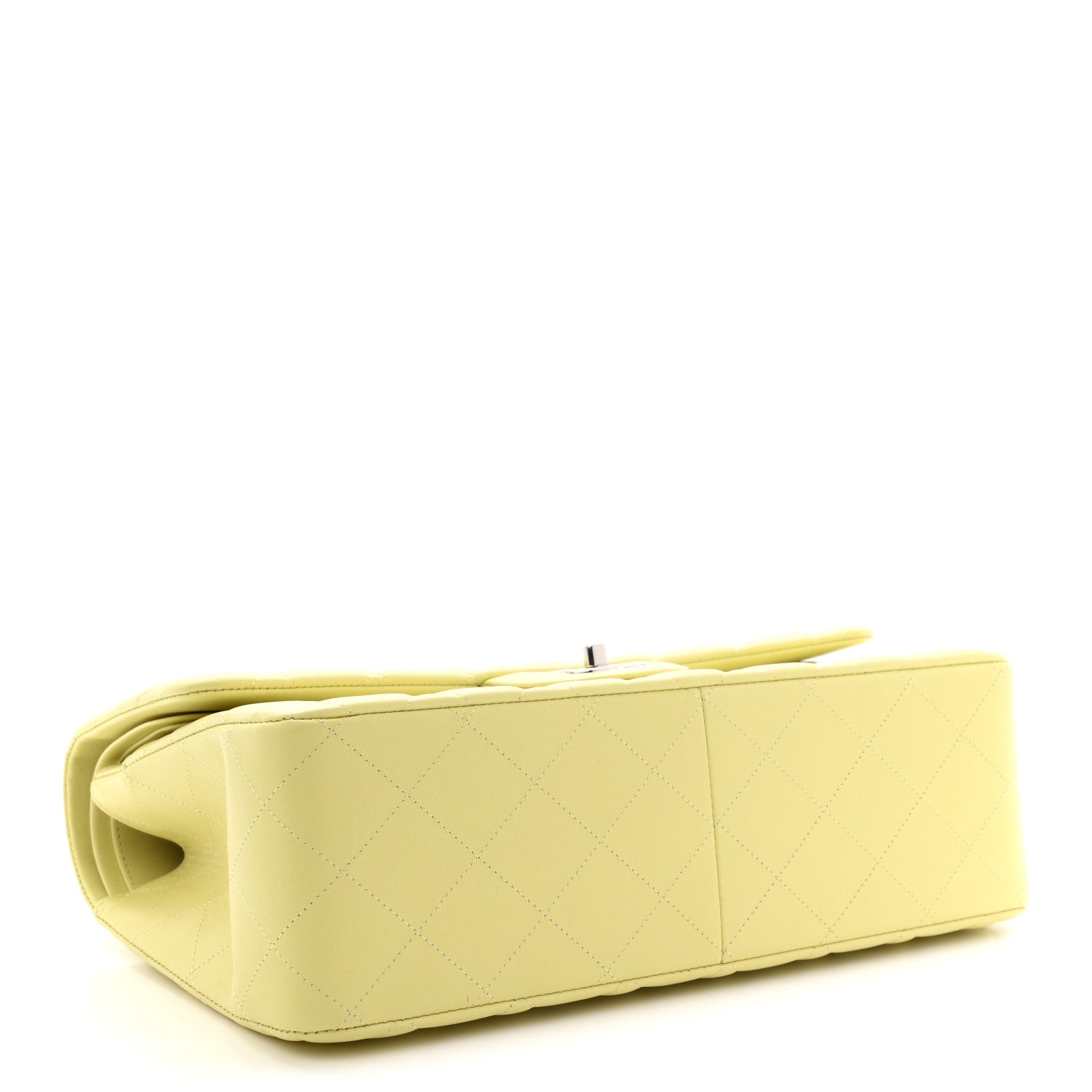 Chanel Lambskin Quilted Jumbo Double Flap Yellow 1878729
