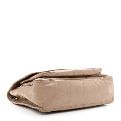 Saint Laurent Crinkled Calfskin Matelasse Monogram Large Niki Chain Satchel Light Taupe 4 of 19