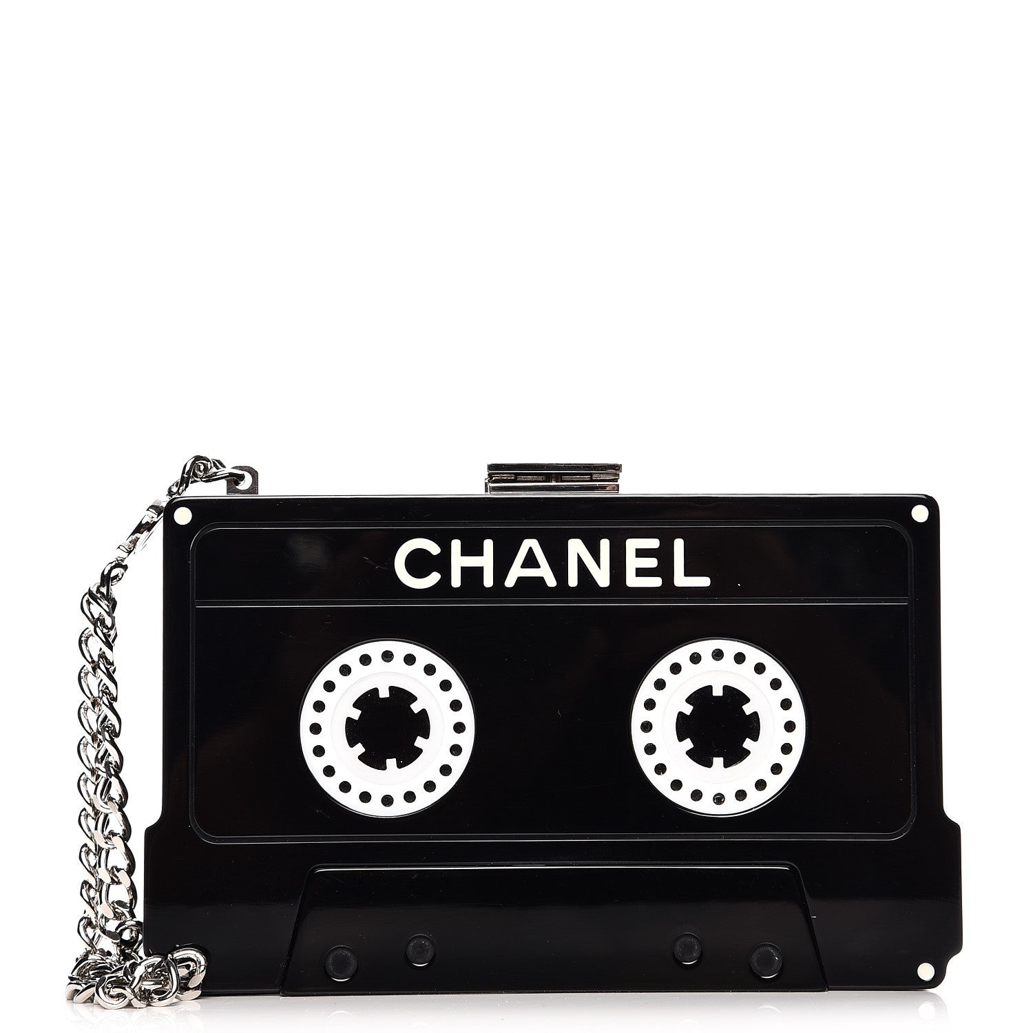 Chanel Lucite Cassette Clutch Black 1 of 8