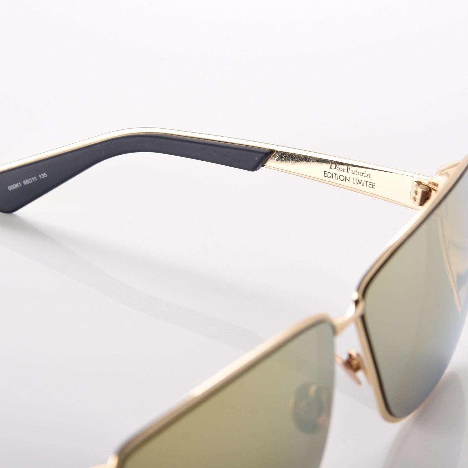 Christian Dior Metal Mirrored Futurist Sunglasses Gold 5 of 8