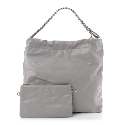 Chanel Shiny Calfskin Quilted Chanel 22 Grey 3 of 11