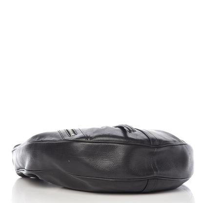 Saint Laurent Calfskin Pleated Rive Gauche Hobo Black 4 of 7