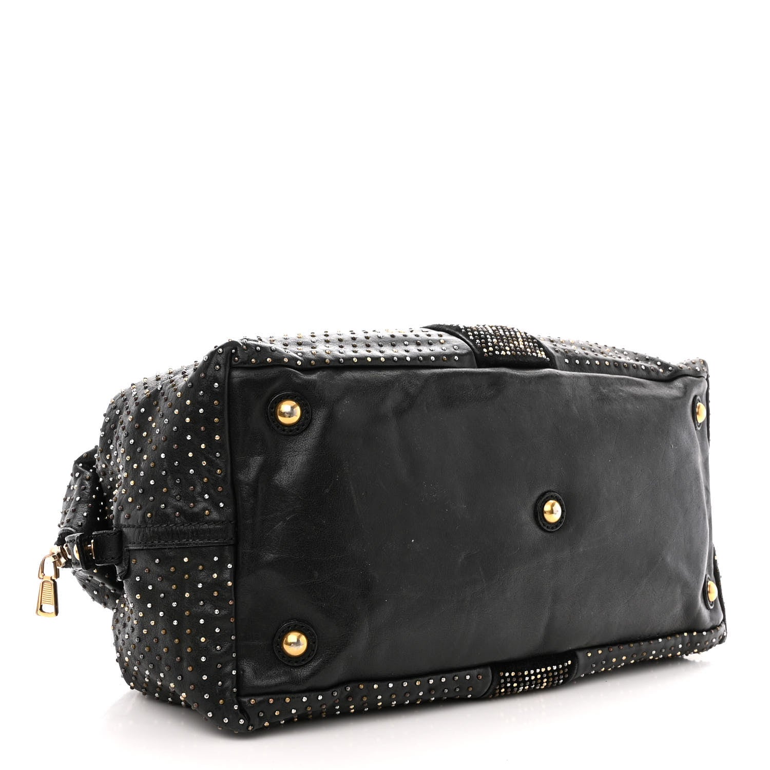 Saint Laurent Calfskin Rock Studded Easy Sac Black 4 of 24