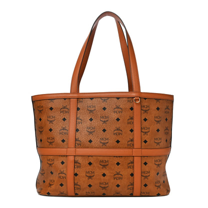 MCM Visetos Medium Delmy Shopper Tote Brown 1 of 9