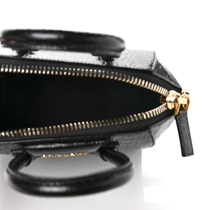 Givenchy Calfskin Crocodile Embossed Mini Antigona Black 5 of 8