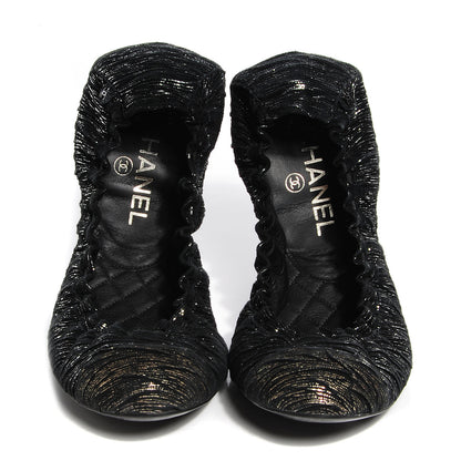 Chanel Elastic Ballerina Flats 40 Black 2 of 7