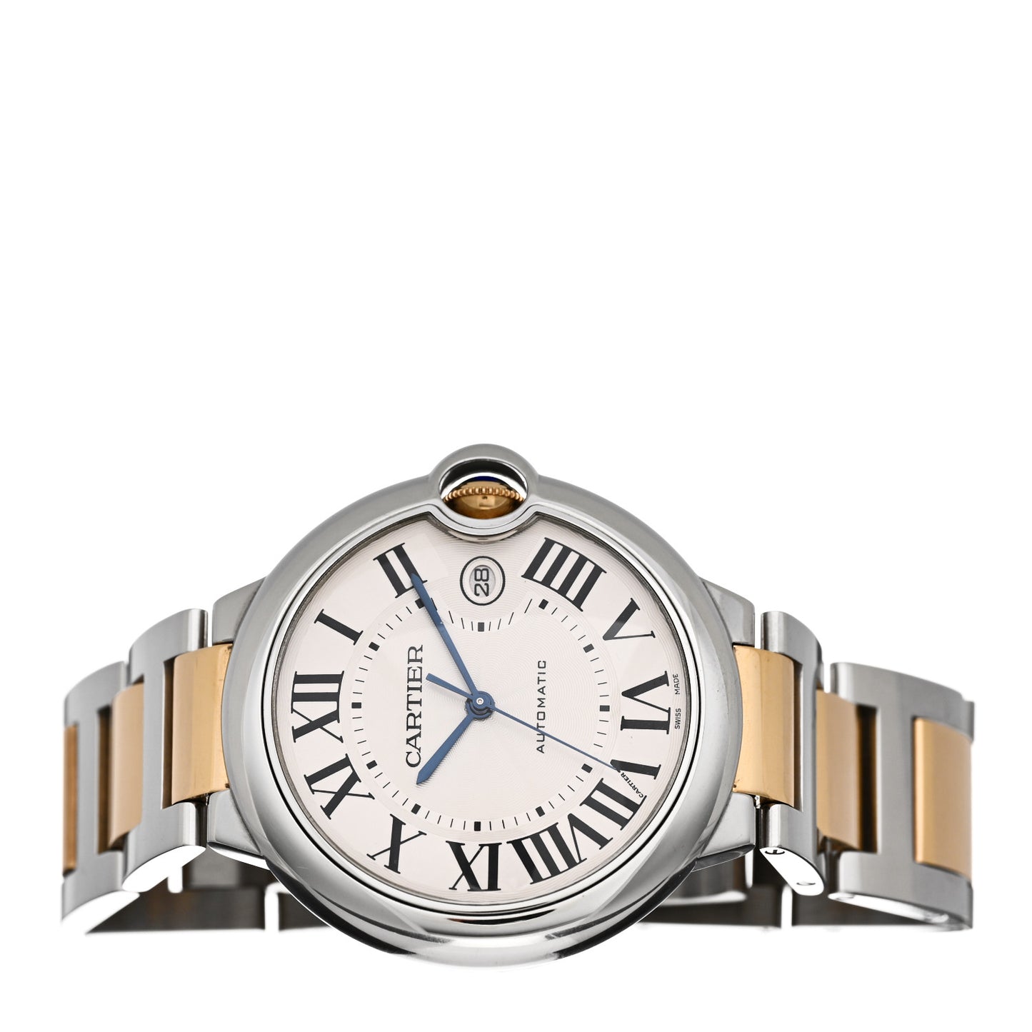 Stainless Steel 18K Yellow Gold 42mm Ballon Bleu De Cartier Automatic Watch