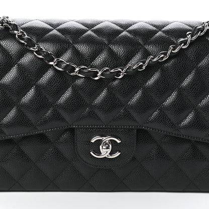 Chanel Caviar Quilted Jumbo Double Flap Black 8 of 10