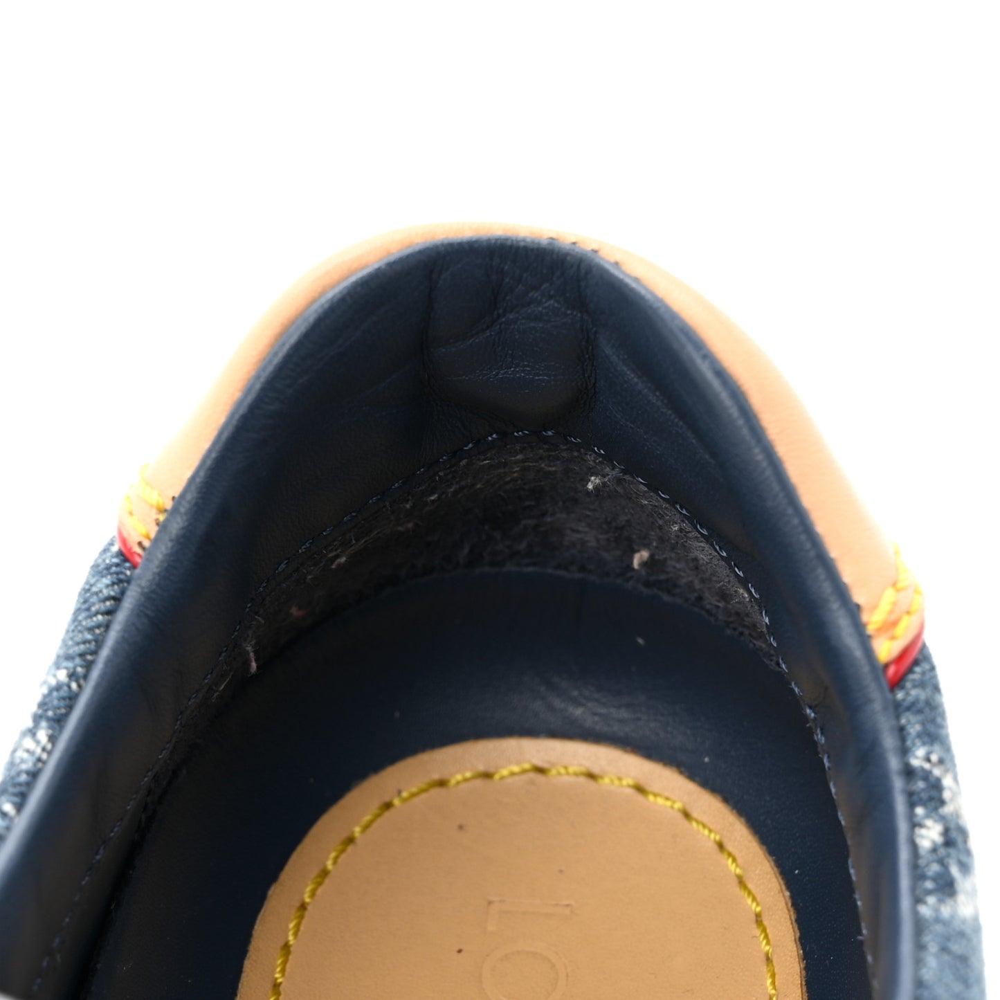 Denim Monogram Sneakers 35 Blue