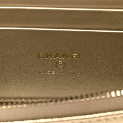 Chanel Metallic Caviar Quilted Trendy Handle Slim Vanity Gold 6 of 11
