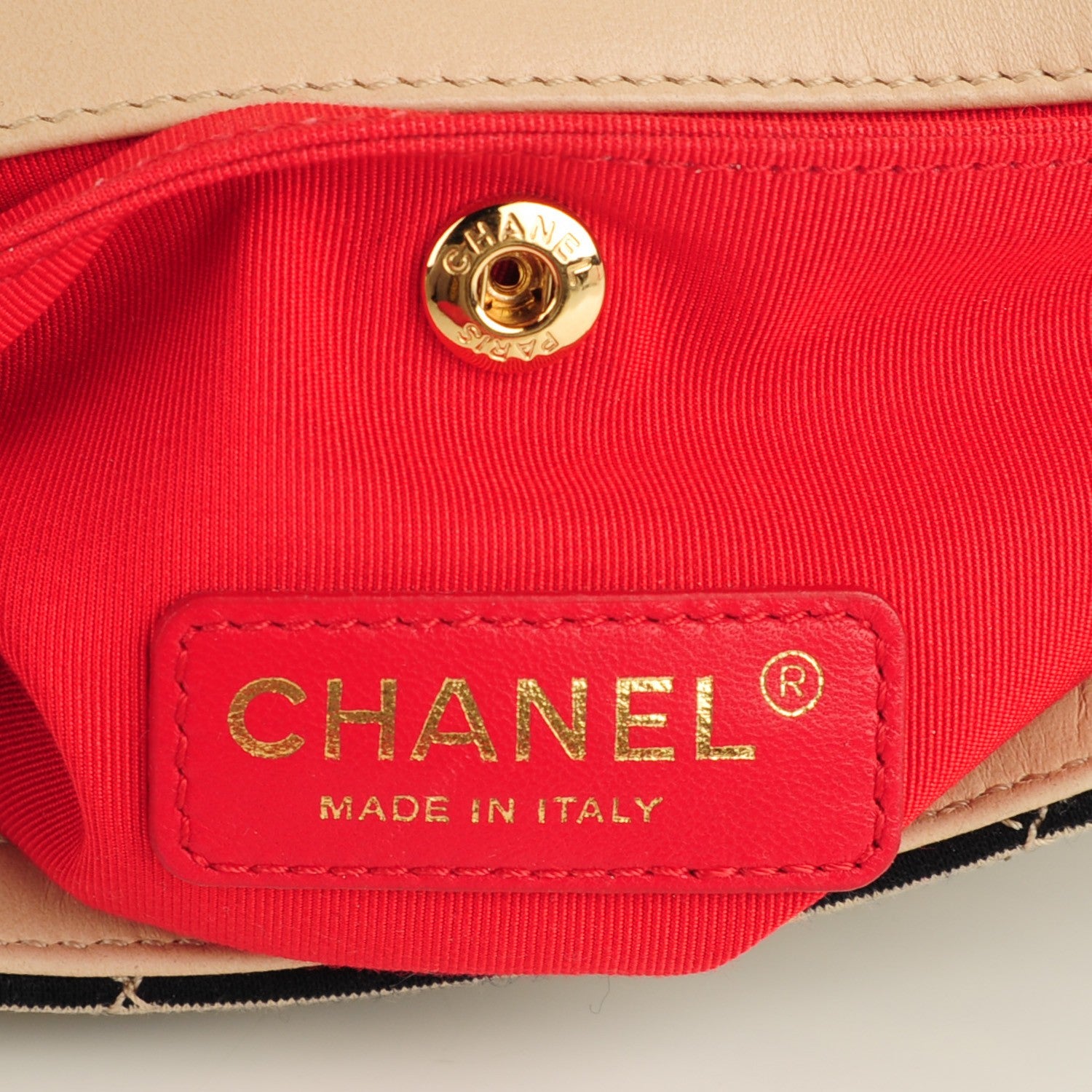 Chanel Jersey Quilted Small Coco Sailor Flap Beige Navy 9 of 10