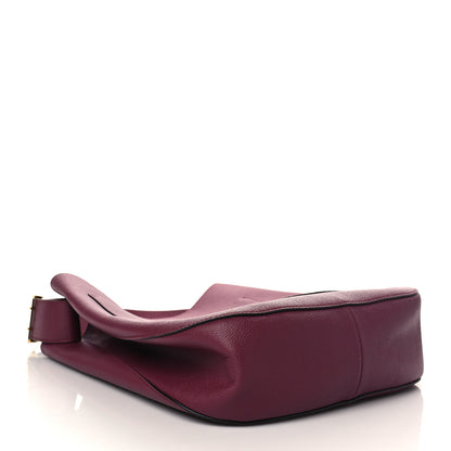 Burberry Soft Grain Calfskin Bi-Color Small Elmstone Hobo Dark Plum 3 of 9