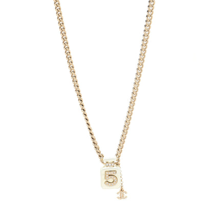 Chanel Resin Crystal CC No 5 Perfume Bottle Necklace 1 of 3