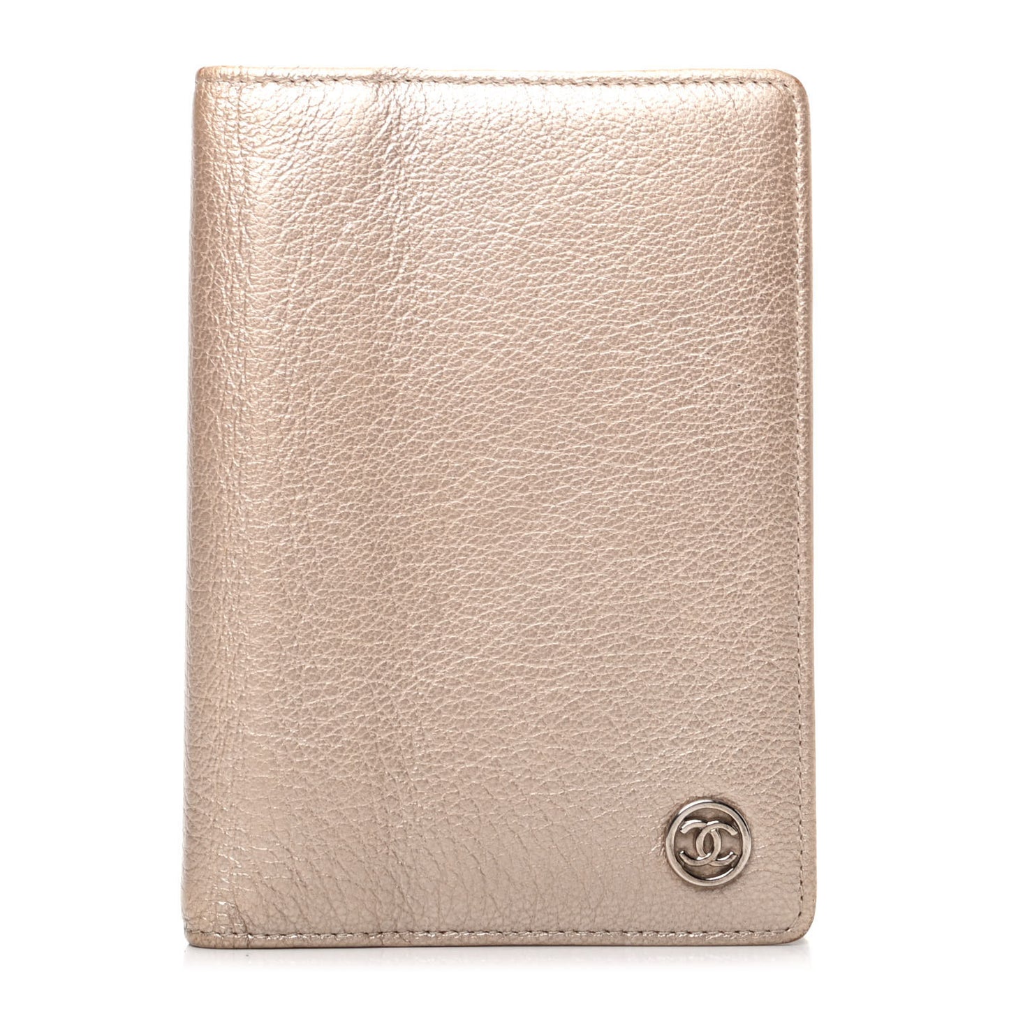 Metallic Goatskin Small Ring Agenda Planner Gold