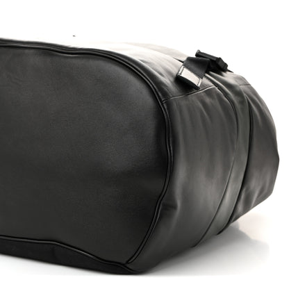 Saint Laurent Lambskin Logo Debossed Backpack Black 10 of 11