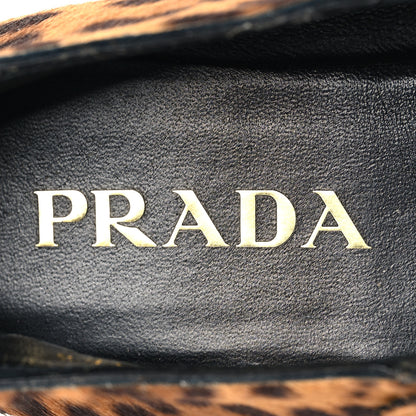 Prada Calf Hair Leopard Print Ballerina Flats 36.5 Honey 9 of 9