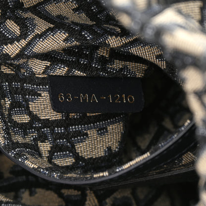 Christian Dior Wicker Oblique Drawstring Bucket Bag Blue 7 of 13