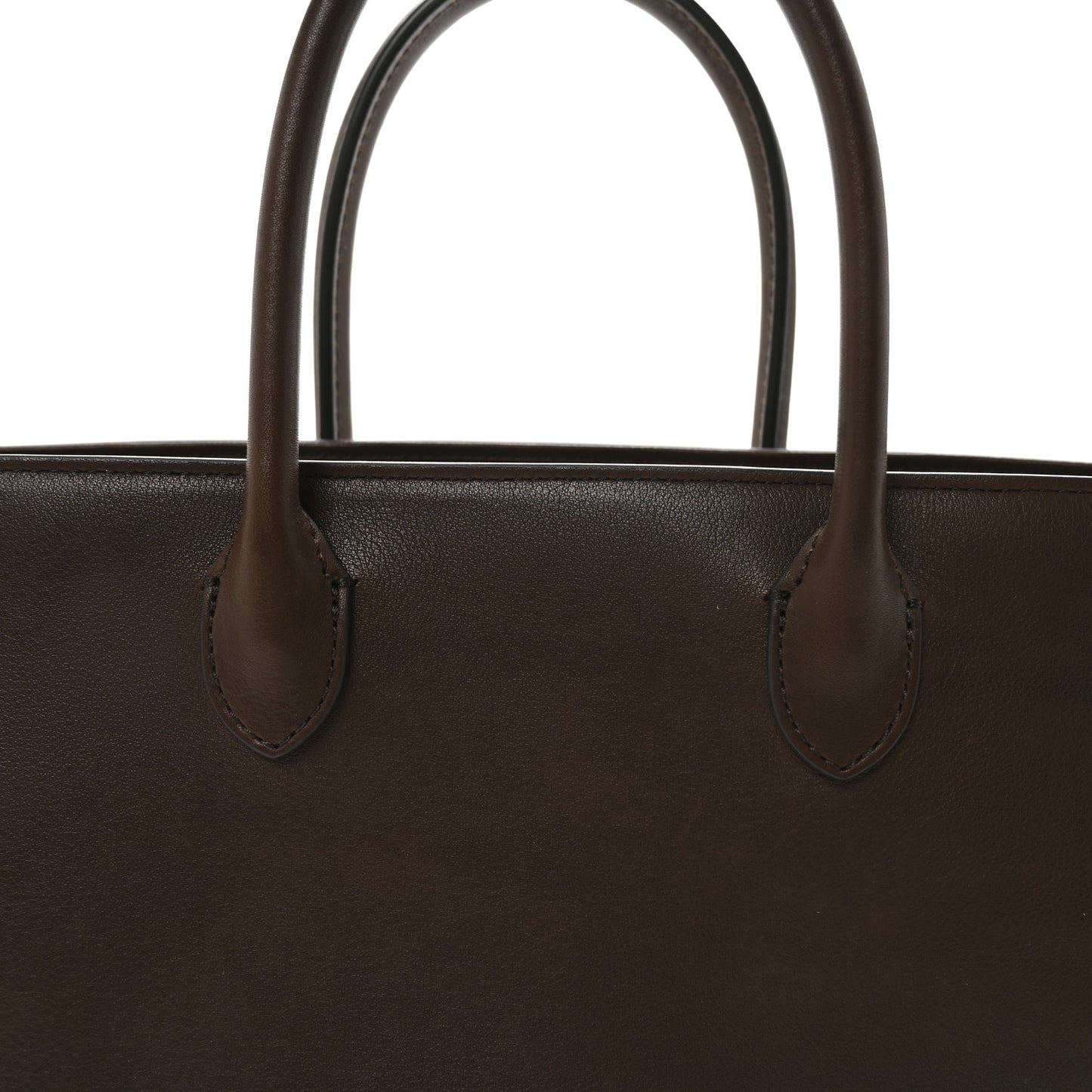 Calfskin Small Day Luxe Tote Deep Brown