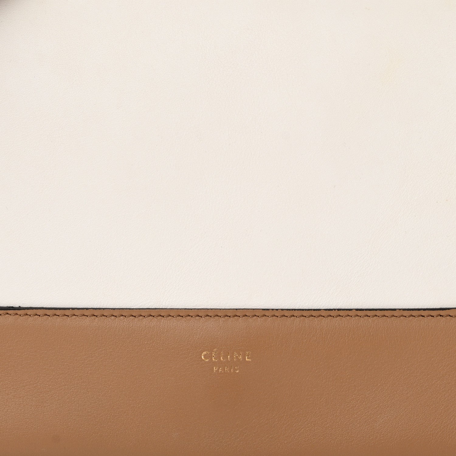 Celine Shiny Smooth Calfskin Medium Frame Shoulder Bag Tan Optic White 8 of 13
