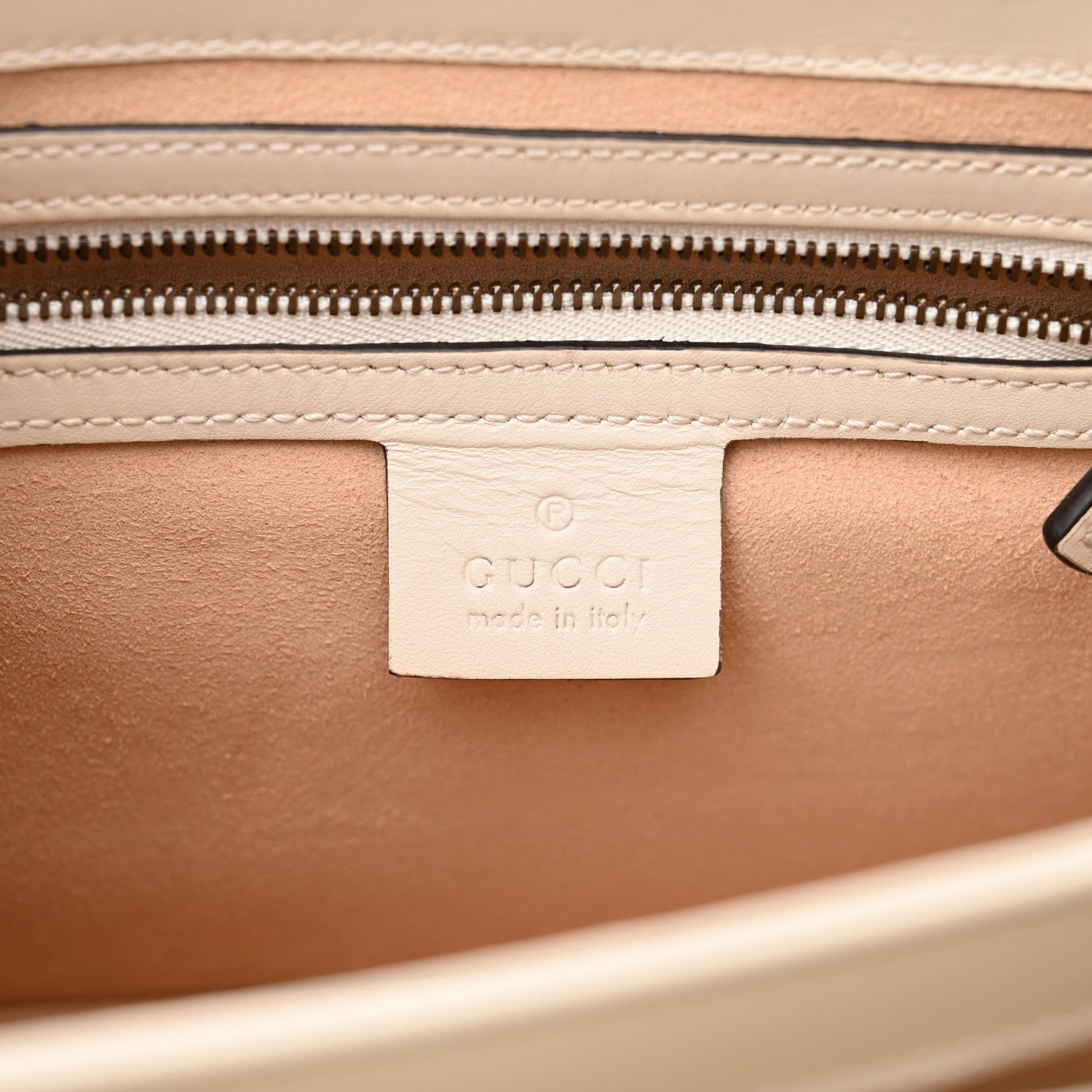 Gucci Calfskin Sylvie Web Small Queen Margaret Top Handle Bag White 6 of 11