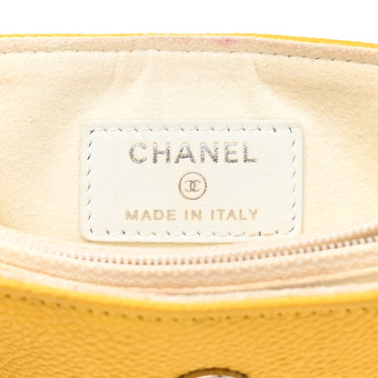 Chanel Caviar Phone Holder Wallet Yellow 6 of 8