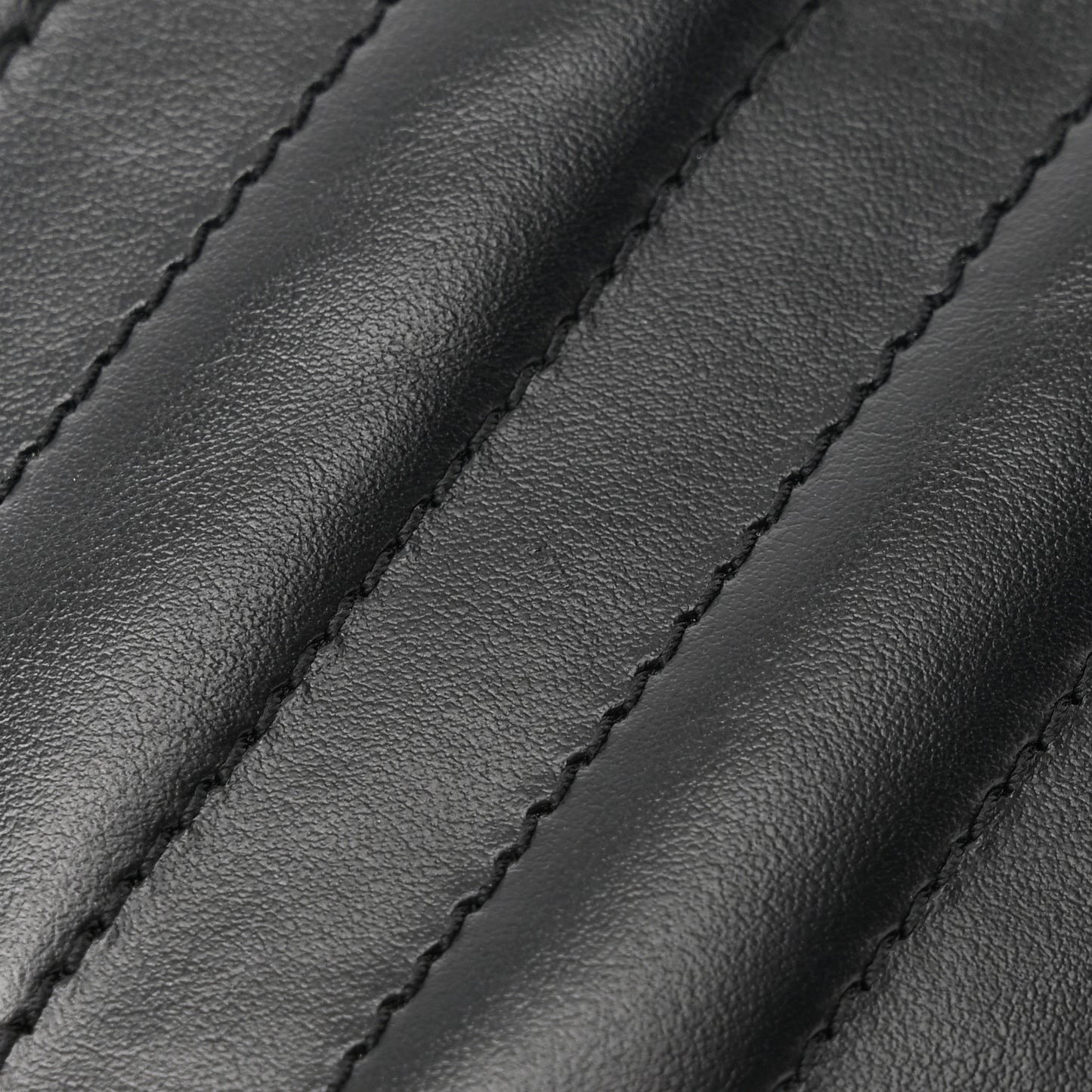 Calfskin Padded Diag Binder Flap Bag Black
