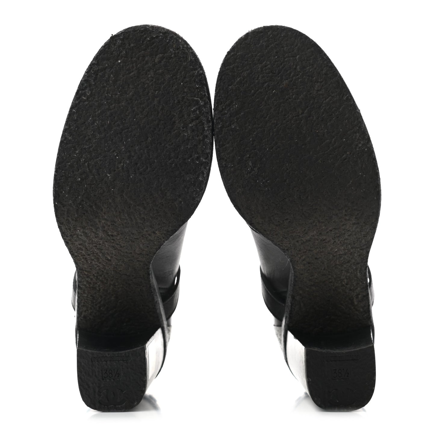 Lambskin CC Buckle Short Boots 38.5 Black