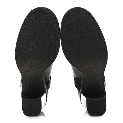 Chanel Lambskin CC Buckle Short Boots 38.5 Black 5 of 9