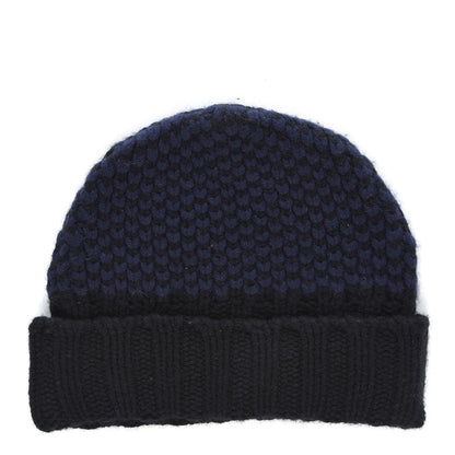 Chanel Cashmere CC Shooting Star Beanie Hat Navy Black 3 of 6