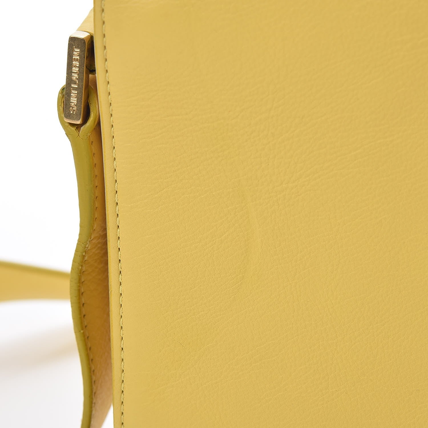Saint Laurent Calfskin Classic Y Satchel Yellow 10 of 15