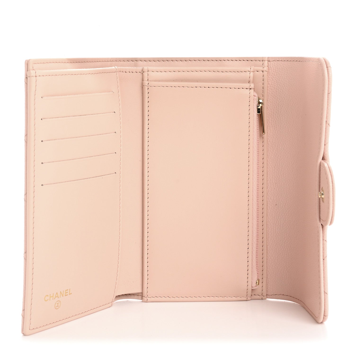 Chanel Caviar Quilted Medium Flap Wallet Light Pink 5 of 12