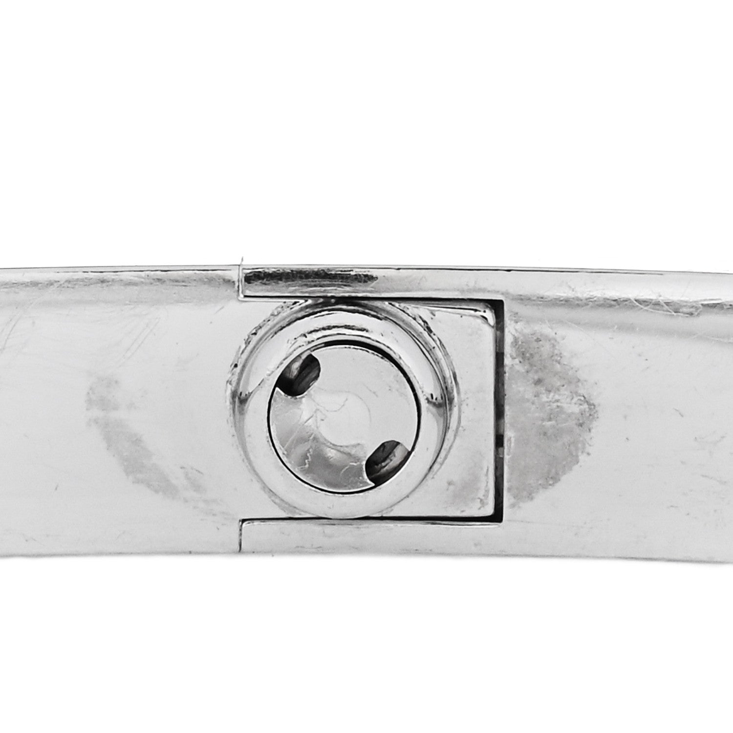 Cartier 18K White Gold 4 Diamond Love Bracelet 19 10 of 10