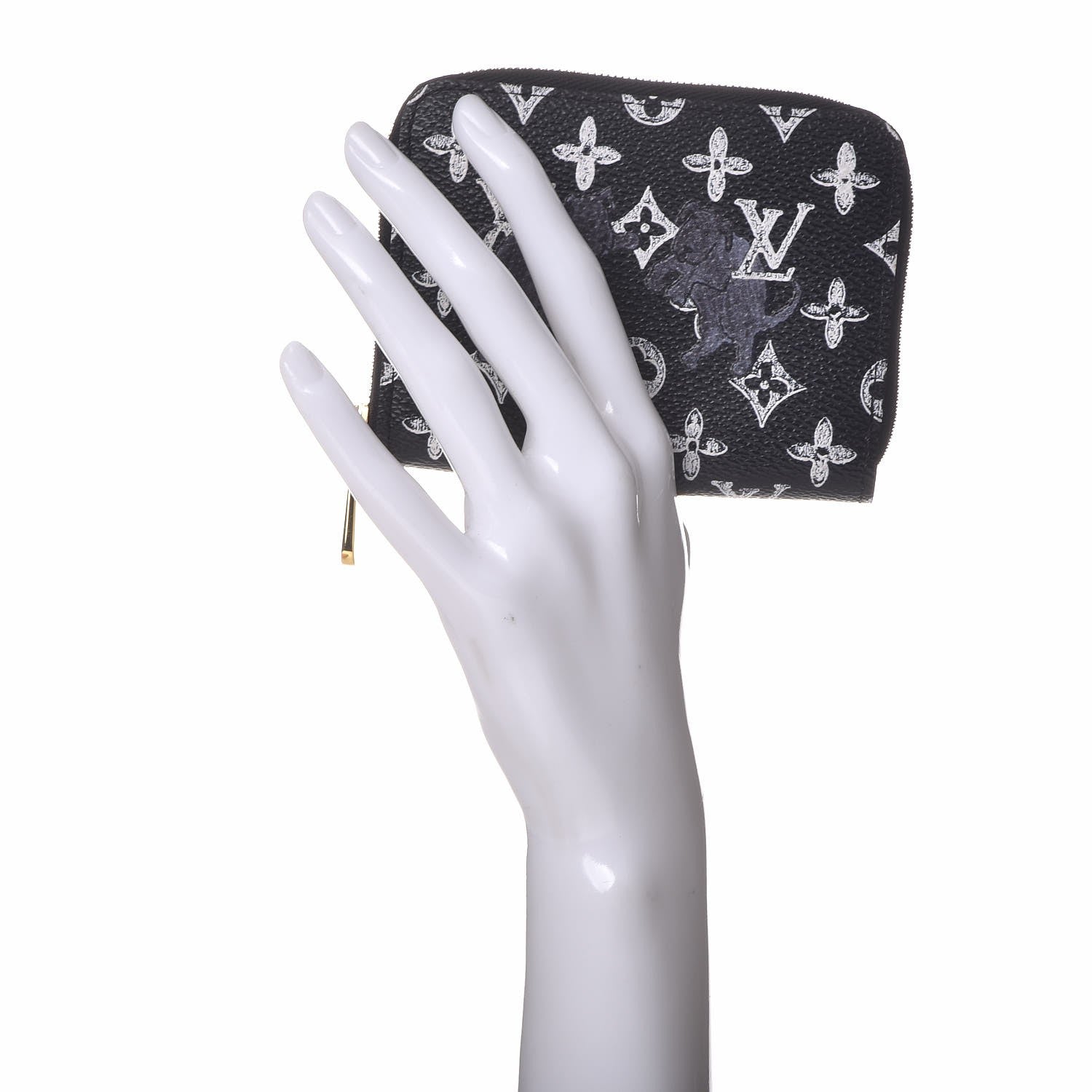 Louis Vuitton Catogram Zippy Coin Purse Black 2 of 8