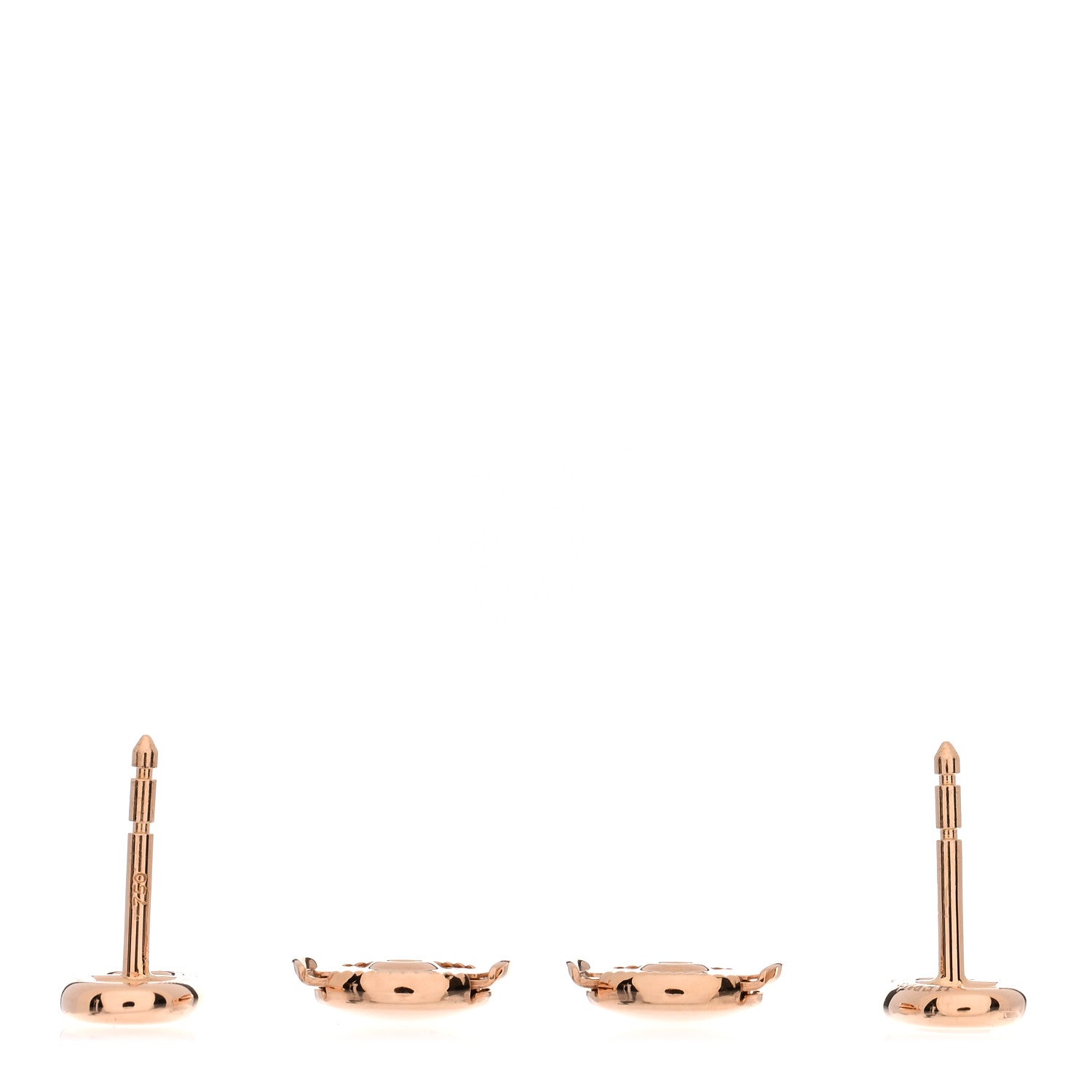 Hermes 18K Rose Gold TPM Farandole Stud Earrings 3 of 5