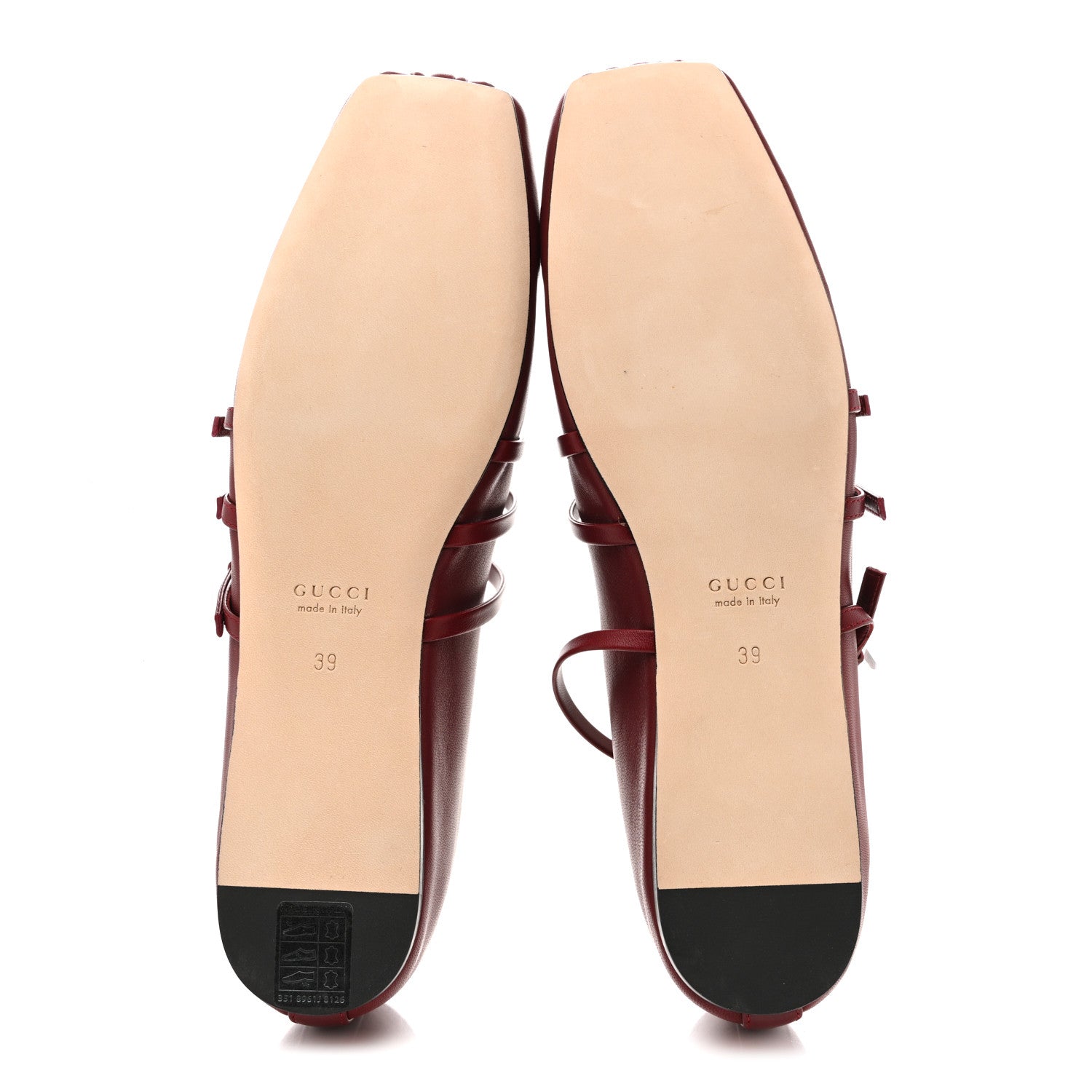 Gucci Malaga Kid Horsebit Ballet Flats 39 Rosso Ancora Red 6 of 10