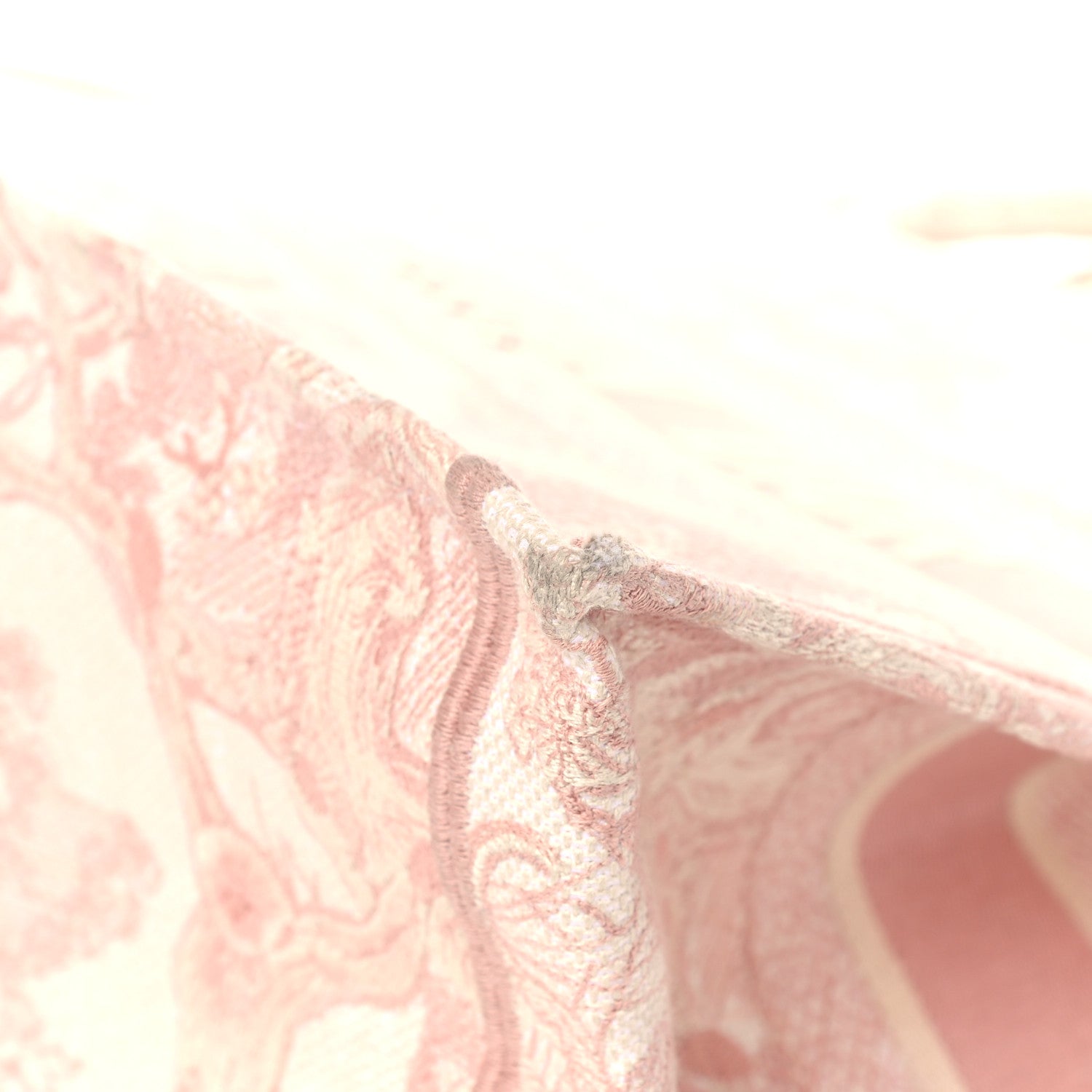 Christian Dior Canvas Embroidered Medium Dioriviera Toile De Jouy Book Tote Rose 9 of 18