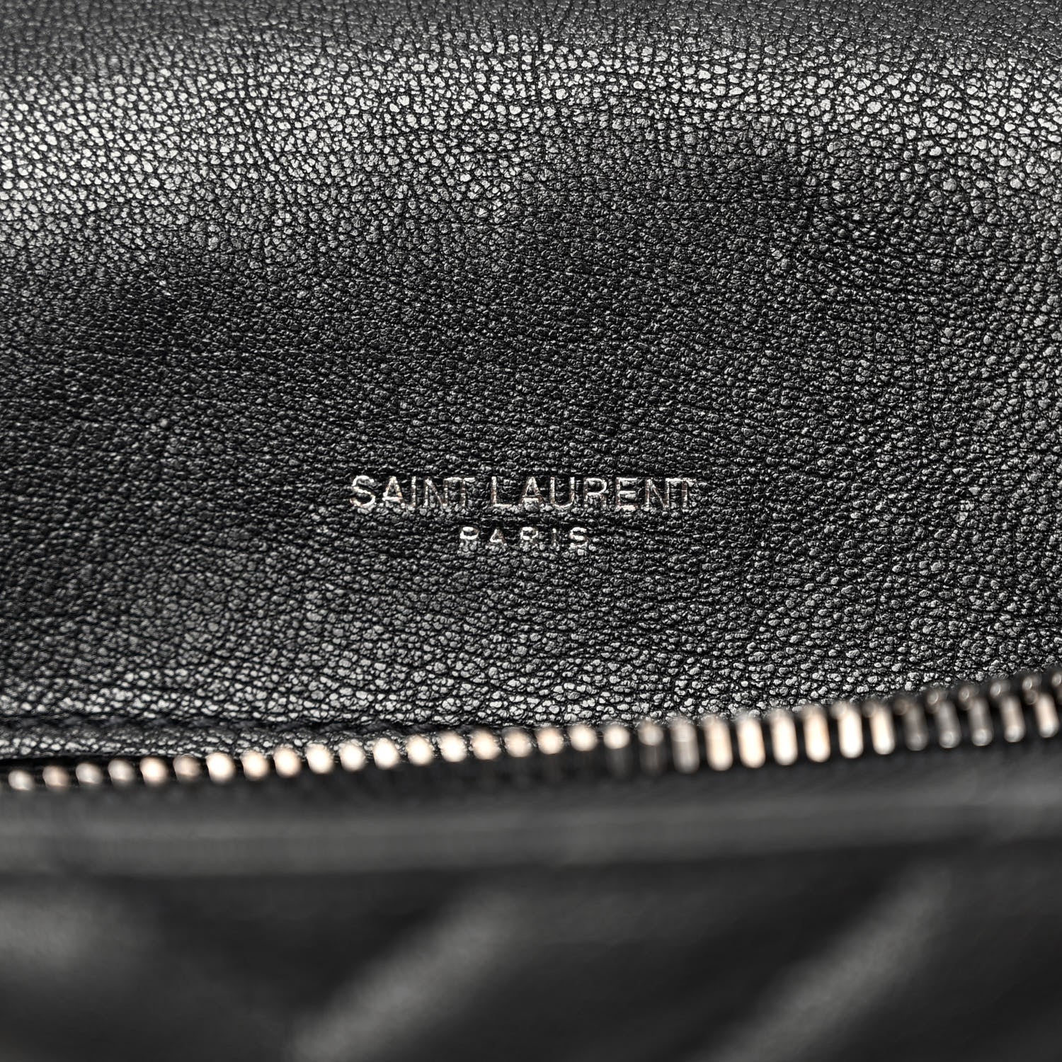 Saint Laurent Sheepskin Matelasse Chevron Monogram Medium College Bag Black 7 of 12