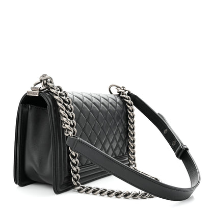 Chanel Lambskin Quilted Medium Boy Flap Black 3 of 10