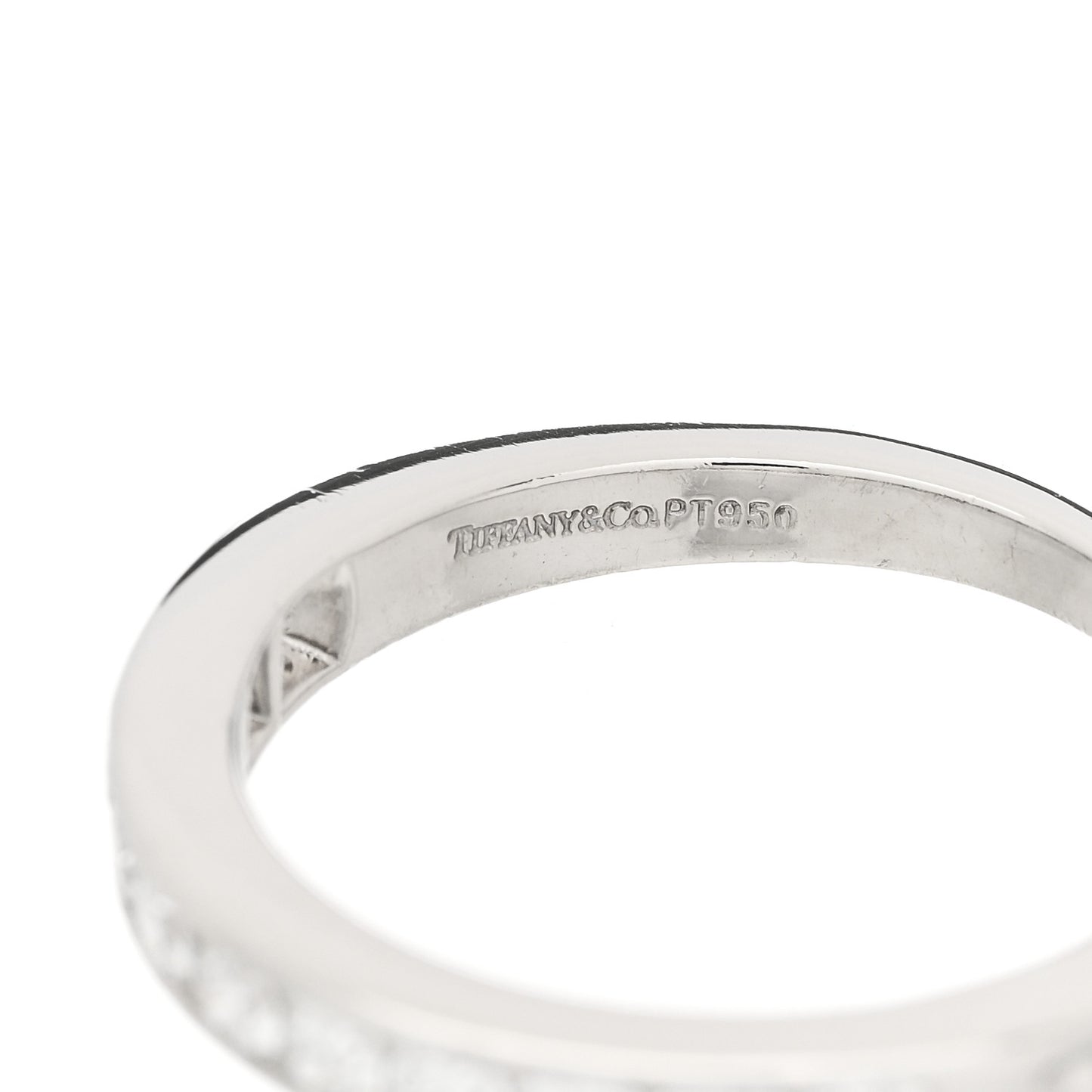 Platinum Diamond .33ctw Half Circle Wedding Band Ring 50 5.5