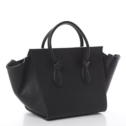 Celine Crisped Calfskin Mini Tie Knot Tote Black 2 of 7