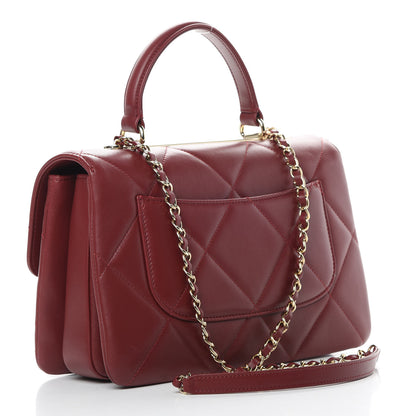 Chanel Lambskin Quilted Medium Trendy CC Flap Dual Handle Bag Burgundy 3 of 12