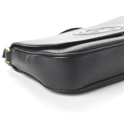 Gucci Pebbled Calfskin Medium Soho Flap Crossbody Black 6 of 10